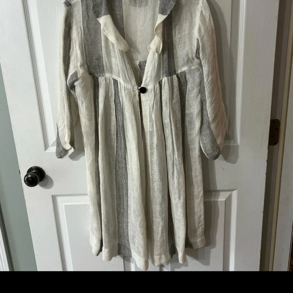 Paper Lace Linen Top/Duster/Dress/Cardigan Sz Small - Picture 2 of 15